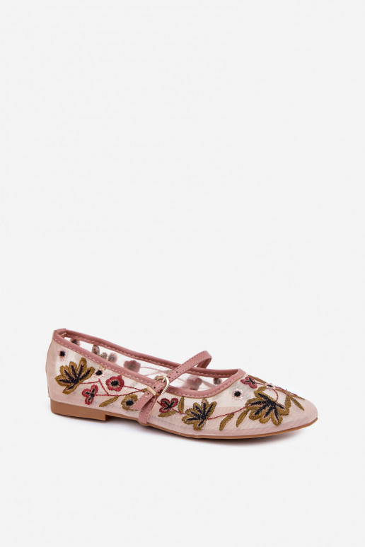 Ballerinas Z Haftem I Streifenem pinke Farbe Lilindraen Ballerinas Z Haftem I Streifenem pinke Farbe Lilindraen