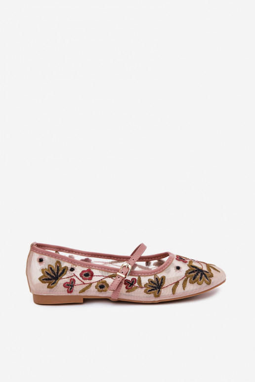 Ballerinas Z Haftem I Streifenem pinke Farbe Lilindraen Ballerinas Z Haftem I Streifenem pinke Farbe Lilindraen