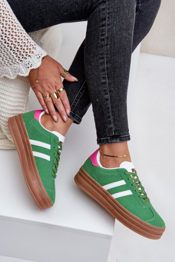 Damen-Sneaker mit Plateau...