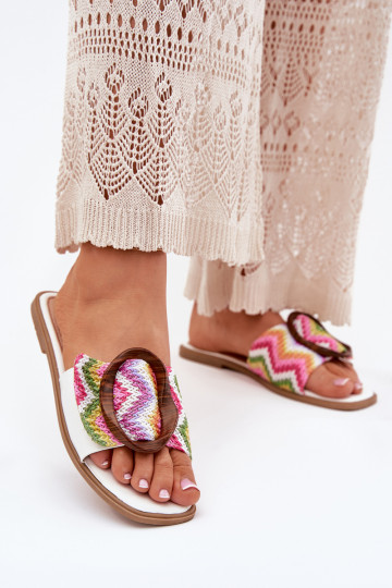 Hausschuhe FrauenZuohnung dekorieren mit Schnallen Zueiße Farbe LuZuam