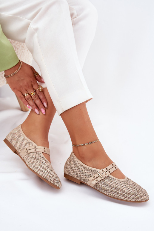 Ballerinas Mit Zopf I Paskami Beige Partheda Ballerinas Mit Zopf I Paskami Beige Partheda
