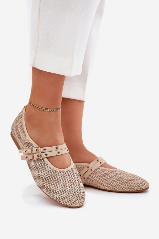 Ballerinas Mit Zopf I Paskami Beige Partheda Ballerinas Mit Zopf I Paskami Beige Partheda