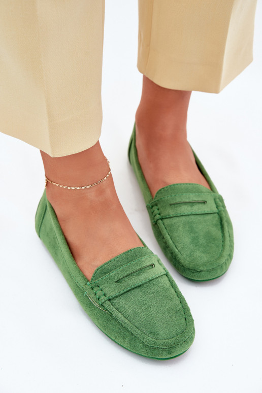 Elegante INildledermokassins grüne Farbe Lenvie Elegante INildledermokassins grüne Farbe Lenvie
