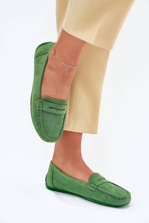 Elegante INildledermokassins grüne Farbe Lenvie Elegante INildledermokassins grüne Farbe Lenvie