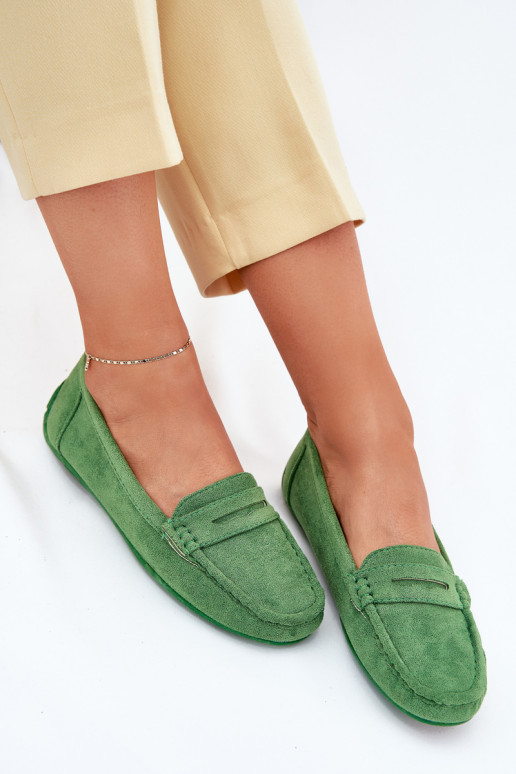 Elegante INildledermokassins grüne Farbe Lenvie Elegante INildledermokassins grüne Farbe Lenvie