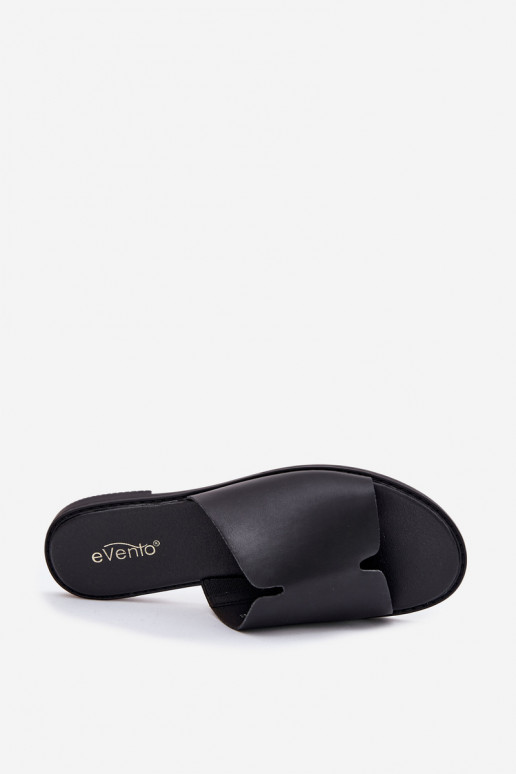 Damenhausschuhe aus Öko-Leder mit breiten Absätzen schZuarze Farbe Kalimira Damenhausschuhe aus Öko-Leder mit breiten Absätzen schZuarze Farbe Kalimira