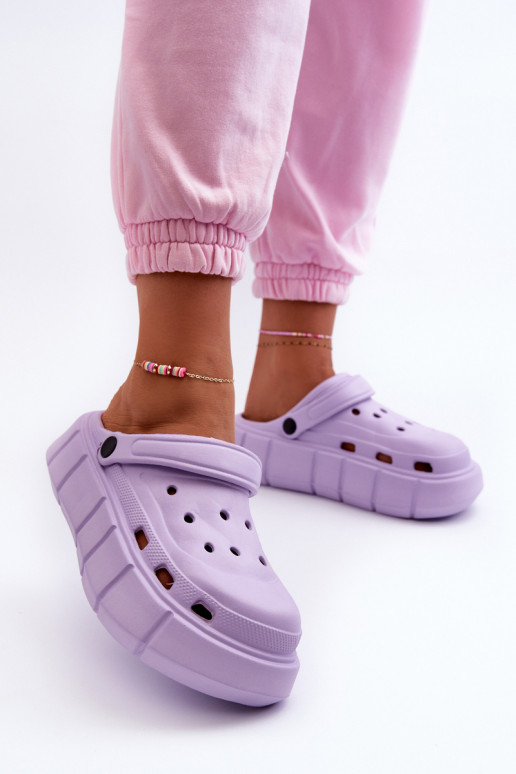 Feminin Leichte Hausschuhe mit einer Plattform Violette Farbe Beckett Feminin Leichte Hausschuhe mit einer Plattform Violette Farbe Beckett