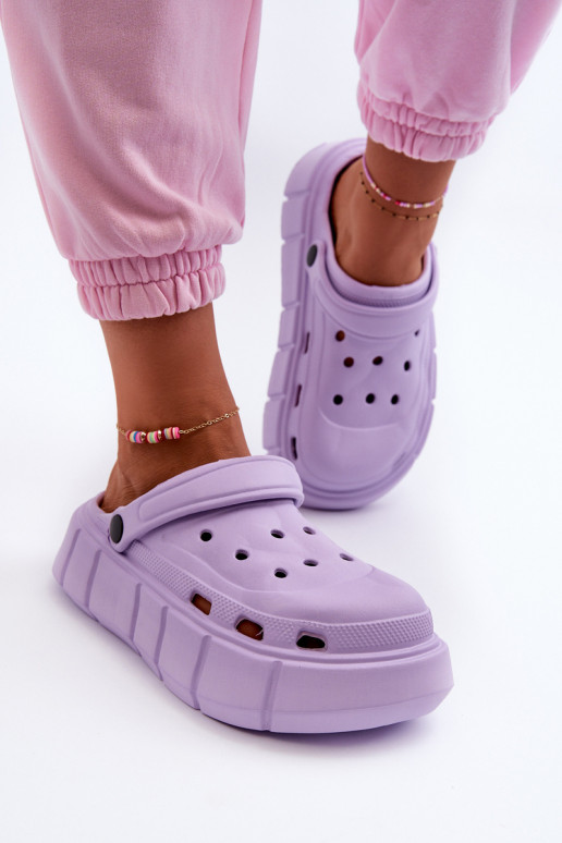 Feminin Leichte Hausschuhe mit einer Plattform Violette Farbe Beckett Feminin Leichte Hausschuhe mit einer Plattform Violette Farbe Beckett