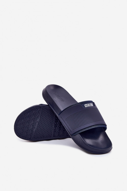 Leichte Herrenhausschuhe Big Star NN174696 Dunkelblau