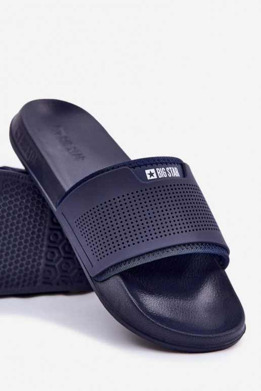 Leichte Herrenhausschuhe Big Star NN174696 Dunkelblau