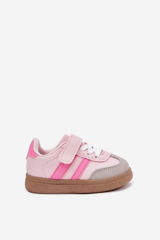 Turnschuhe Sneakers Stilvollllschuhe Kindisch mit Klebeverschlüssen pinke Farbe Adelina