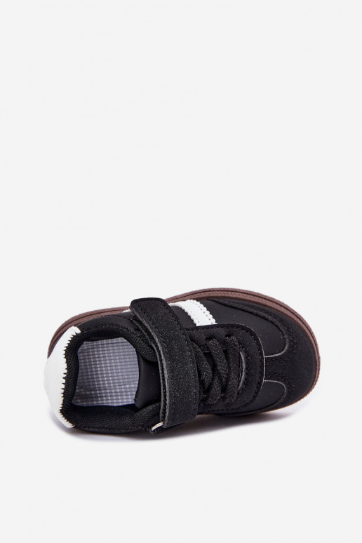 Turnschuhe Sneakers Stilvollllschuhe Kindisch mit Klebeverschlüssen schZuarze Farbe Adelina