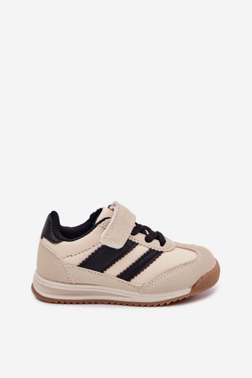 Kinder-Sneaker Turnschuhe mit Klebeverschlüssen Beige Viona