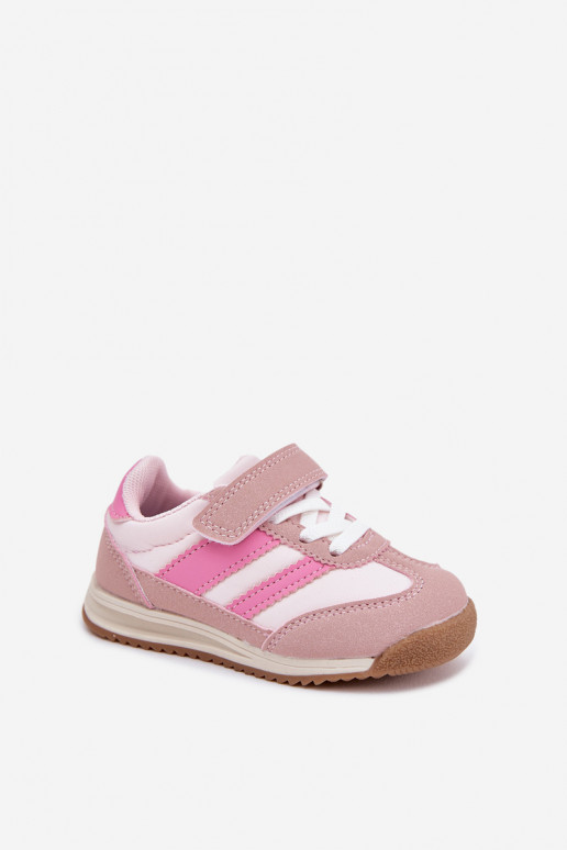 Kinder-Sneaker Turnschuhe mit Klebeverschlüssen pinke Farbe Viona