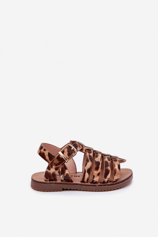 Sandalen Kindisch Kindisch aus Öko-Leder mit Leopardenfellmuster Es mussriana Sandalen Kindisch Kindisch aus Öko-Leder mit Leopardenfellmuster Es mussriana