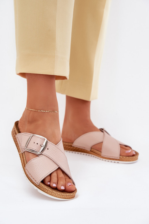 Lederhausschuhe Feminin mit Schnallen Inblu VO0004GU pinke Farbe Lederhausschuhe Feminin mit Schnallen Inblu VO0004GU pinke Farbe