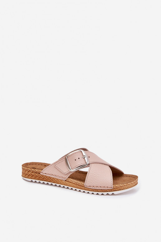 Lederhausschuhe Feminin mit Schnallen Inblu VO0004GU pinke Farbe Lederhausschuhe Feminin mit Schnallen Inblu VO0004GU pinke Farbe