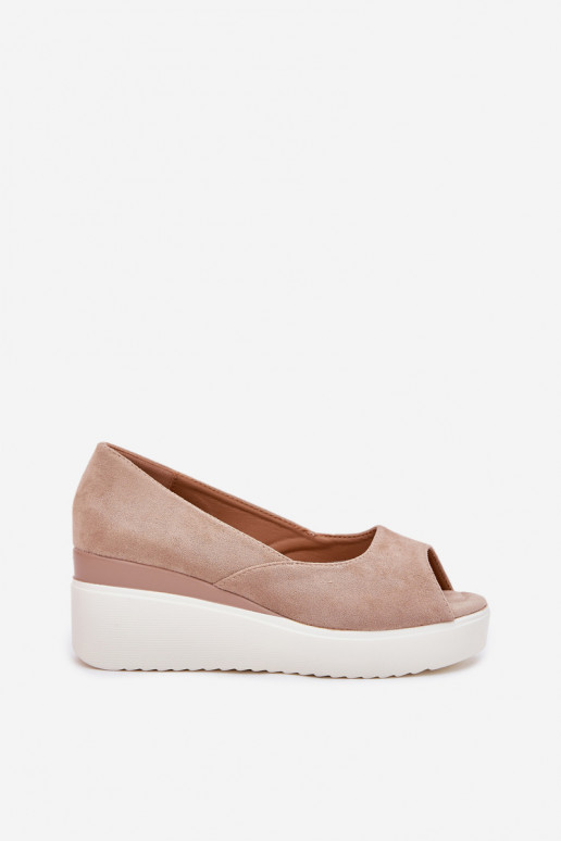 Damensandalen Auf einem Keil Z aus Öko-INildlederu Beige Velira Damensandalen Auf einem Keil Z aus Öko-INildlederu Beige Velira