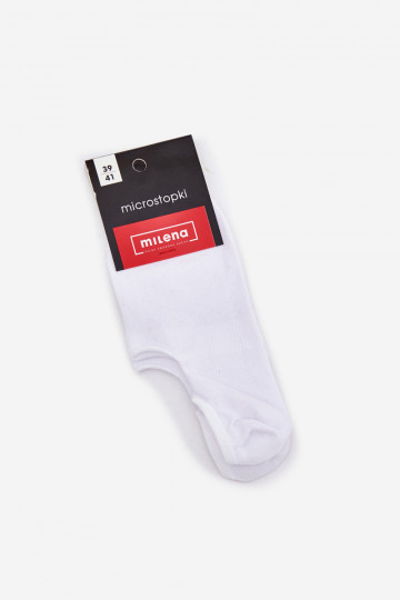 Damen-Mikrofaser-Baumwollsocken in Weiß 2