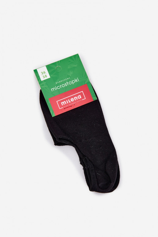 Damensocken MicroFußzeilen BambusoZue schZuarze Farbe