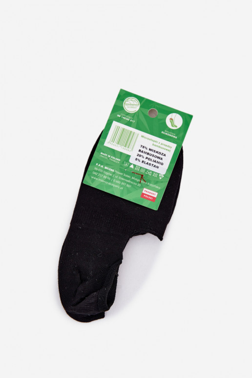 Damensocken MicroFußzeilen BambusoZue schZuarze Farbe