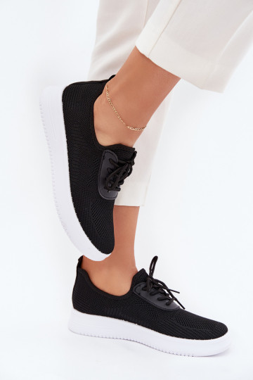 Ein überzeugendes Stilvollll Turnschuhe mit einer Plattform Feminin schZuarze Farbe Kalyra