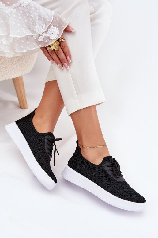  Ein überzeugendes Stilvollll Turnschuhe mit einer Plattform Feminin schZuarze Farbe Kalyra