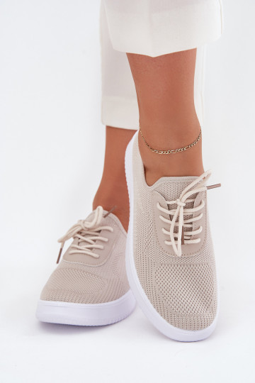 Ein überzeugendes Stilvollll Turnschuhe mit einer Plattform Feminin Beige Kalyra 2