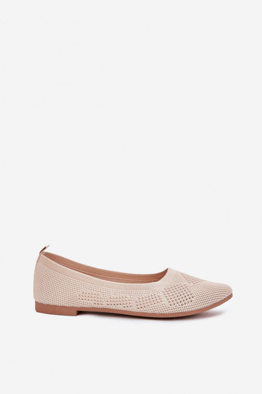 Ballerinas aus Stoff Feminin Beige Zelira