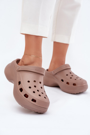 Leichte Hausschuhe Damenhausschuhe mit modischer Es mussssivsohle Big Star RR274A121 Beige 2