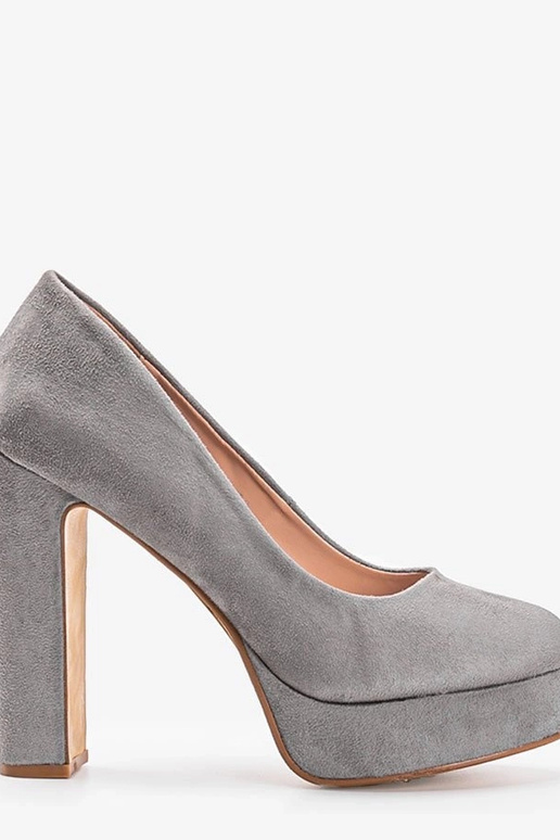 Graue hohe Plateauschuhe, „Aisha"