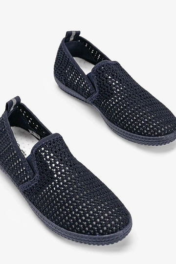 Dunkelblaue durchbrochene Schuhe, „Mallory" 2