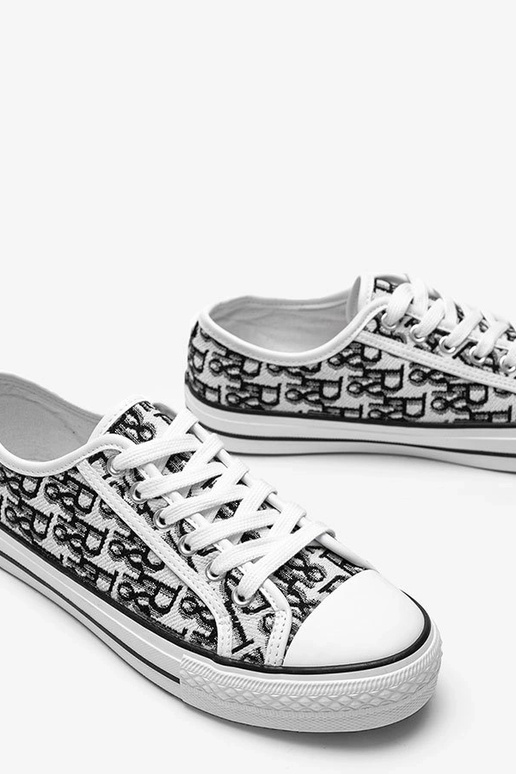 Schwarz-weiße Damenschuhe, „Rimmie"