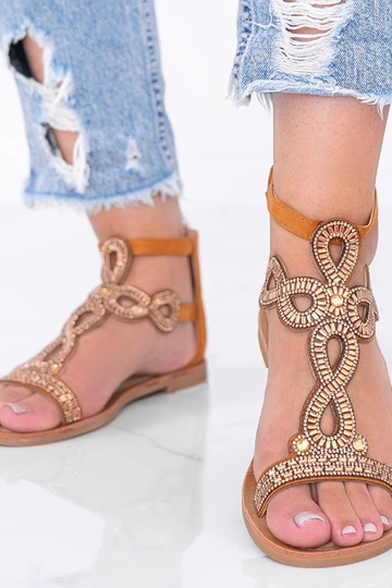 Helle braune Sandalen mit... 2