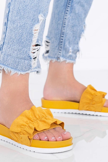 Senfgelbe Sandalen mit... 2