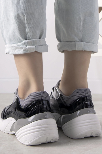 Schwarze Sneakers mit hoher Sohle Rude 2