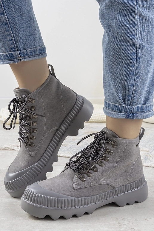 Graue Damen Sneakers, „Big Star Laprise"