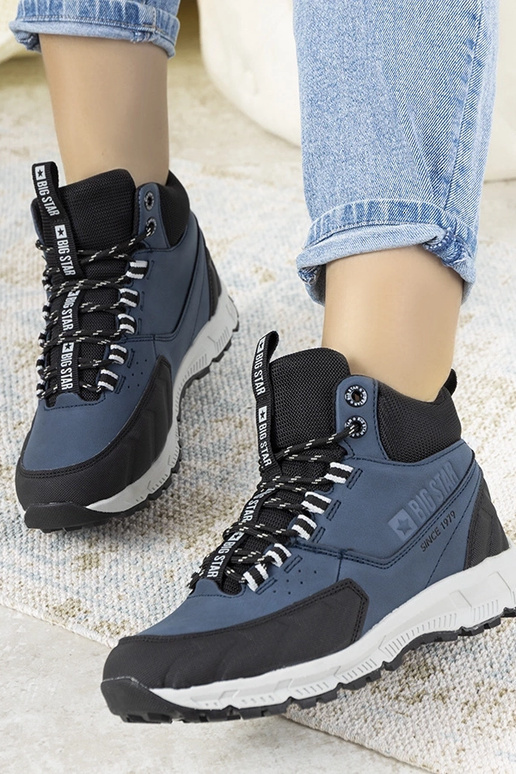 Dunkelblaue Wanderschuhe, „Big Star... Dunkelblaue Wanderschuhe, „Big Star...