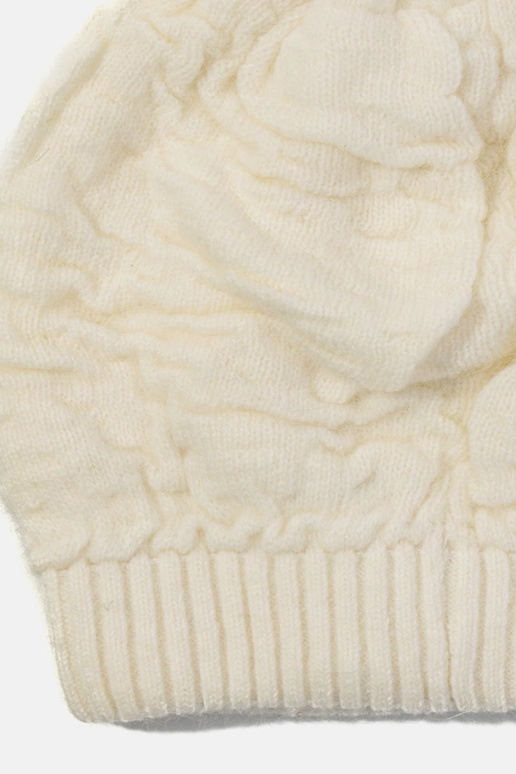 Isis Ecrufarbene Damen-Kappe mit Pompom Isis Ecrufarbene Damen-Kappe mit Pompom