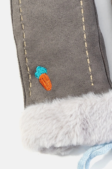 Karottengraue Kinderhandschuhe 2