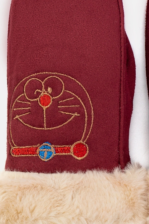 Burgunderrote Kitty Kinderhandschuhe