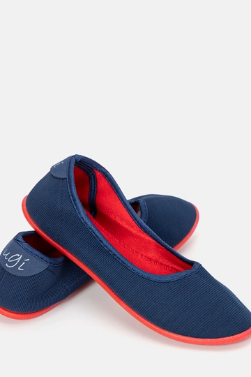 Marineblaue und rote Ballerinas für Kinder von Geneseo