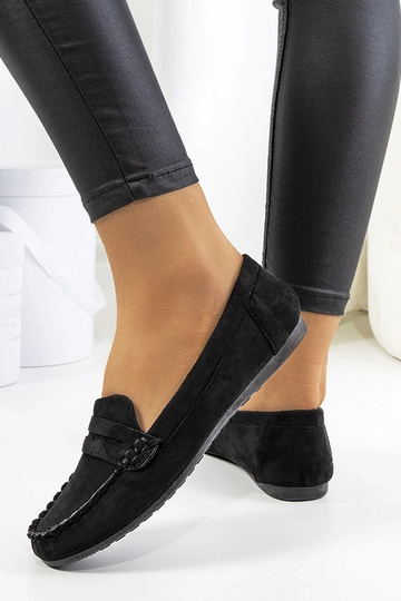 Nieves Damen Mokassins in schwarz 2