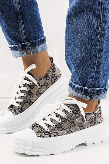 Blaue-beige Schuhe, „Waters"