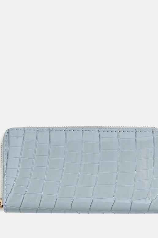 Spangler-Geldbörse aus Lackleder, Blau Spangler-Geldbörse aus Lackleder, Blau