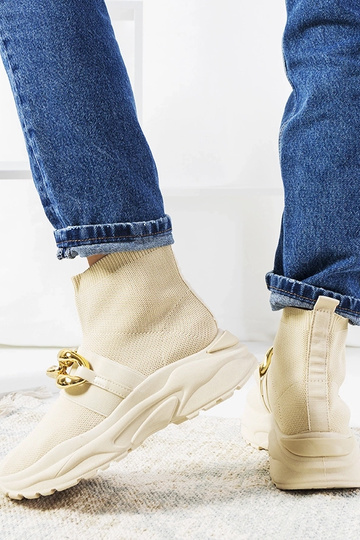 Beige High-Top-Sneakers „Martina“ 2