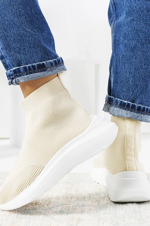 Jennifers beige High-Top-Sneakers