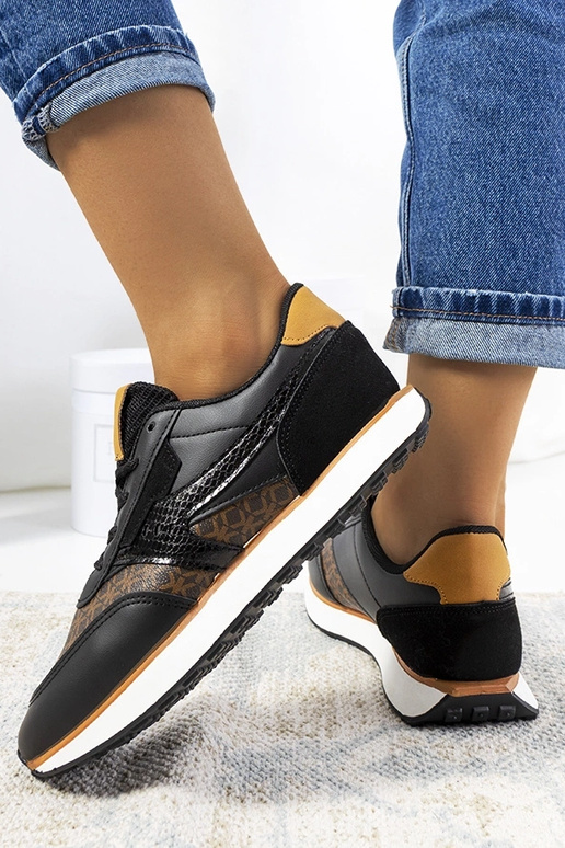 Schwarze Chiara Damen-Sneaker