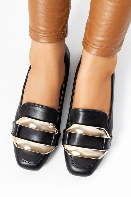 Renwick Schwarze Mokassins für Damen Renwick Schwarze Mokassins für Damen