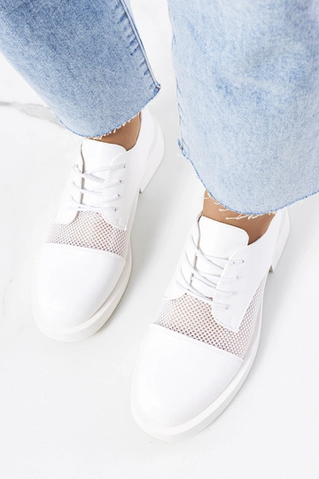 Weiße Damen Halbschuhe, „Huard" 2